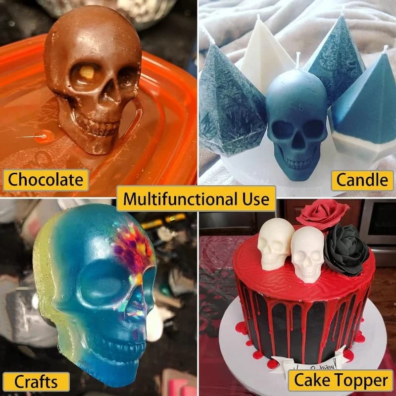 Formă pentru bilă de gheață 3D cu craniu